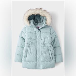 The Children’s Place Heavyweight Faux Fur Lined Puffer Jacket Blue Medium NWT